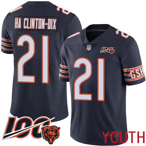 Chicago Bears Limited Navy Blue Youth Ha Ha Clinton-Dix Home Jersey NFL Football 21 100th Season